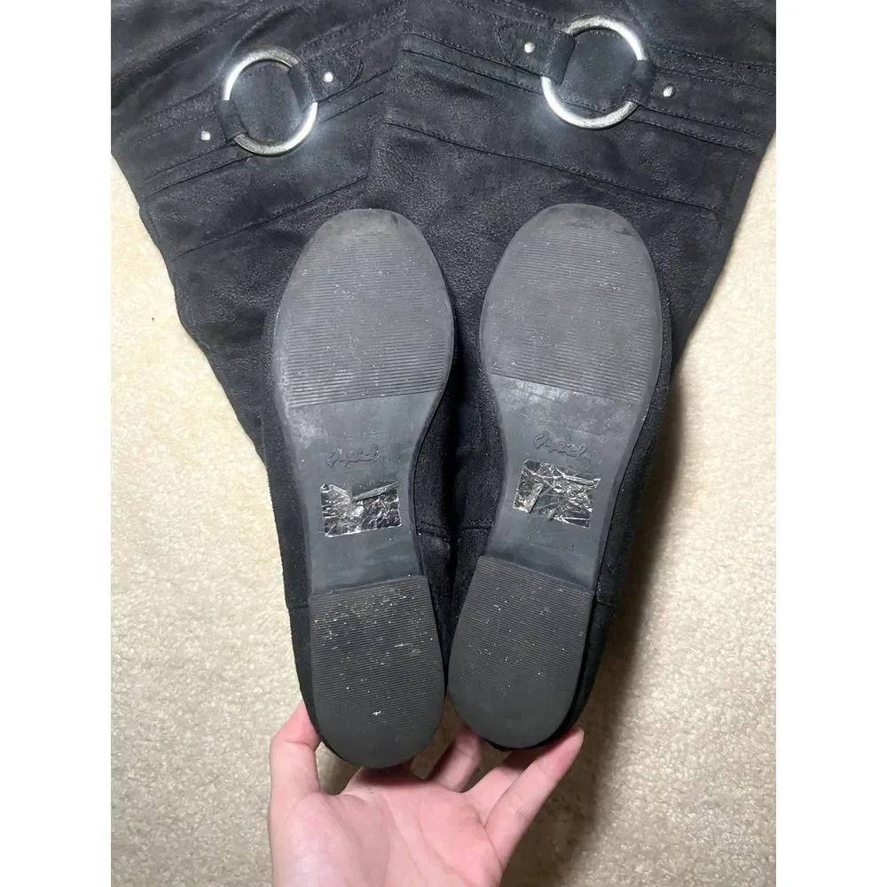 Qupid Black Knee High Riding Boots | Size 7 - Picture 3 of 4